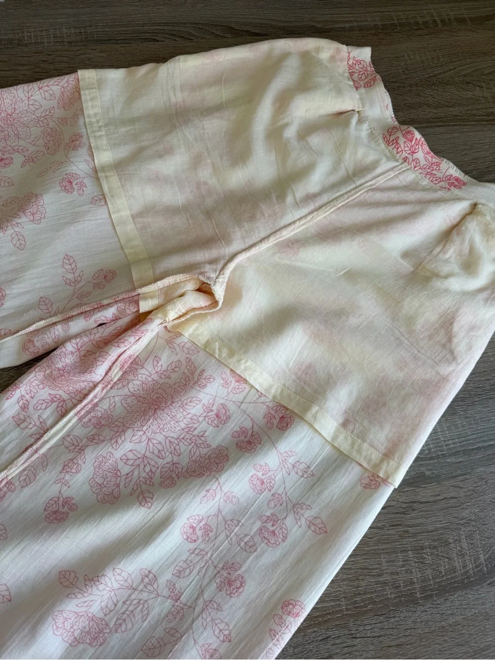Max Linen Blend Wide Leg Straight Fit Floral Print Palazzos Casual Pants XL